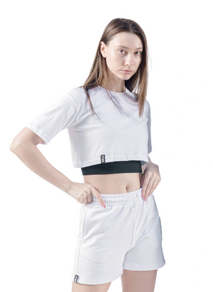 Essential Crop Top White